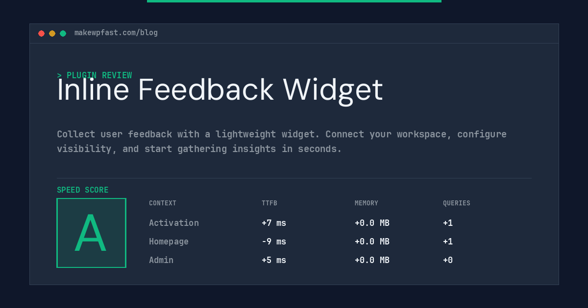 Inline Feedback Widget - MakeWPFast