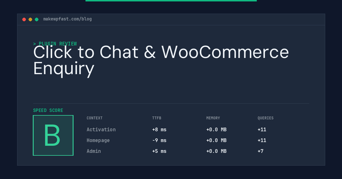 Click to Chat & WooCommerce Enquiry - MakeWPFast
