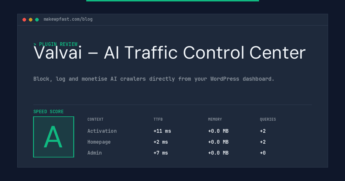 Valvai – AI Traffic Control Center - MakeWPFast