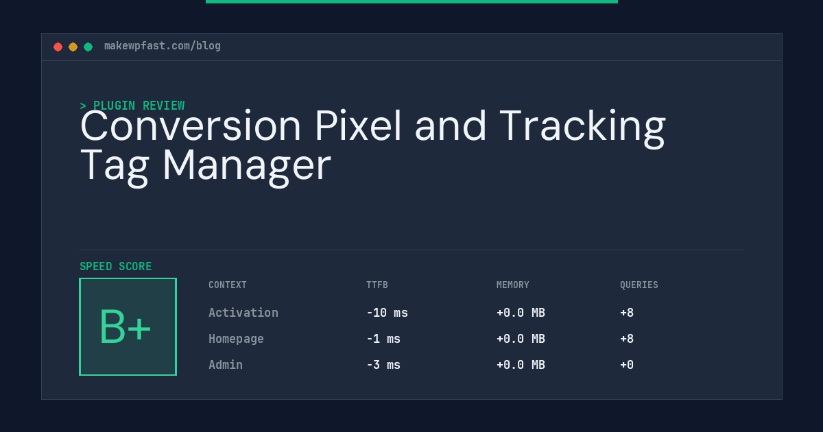 Conversion Pixel and Tracking Tag Manager - MakeWPFast