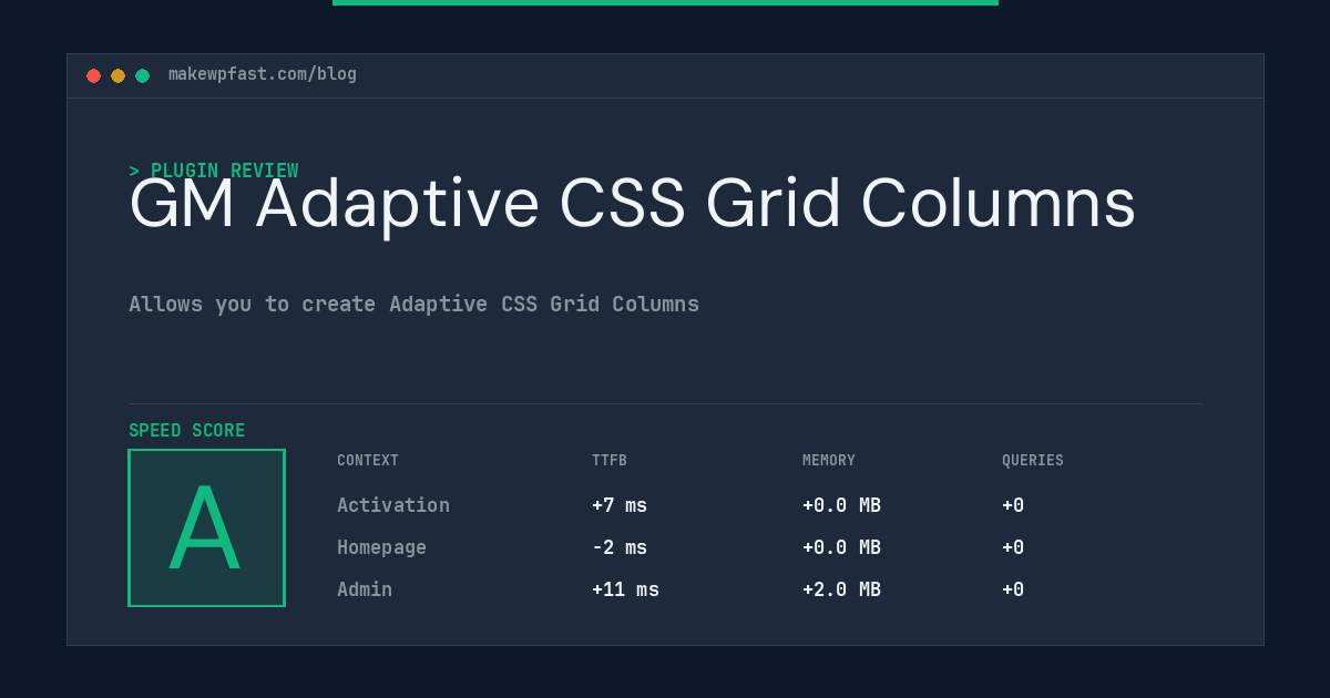 GM Adaptive CSS Grid Columns - MakeWPFast