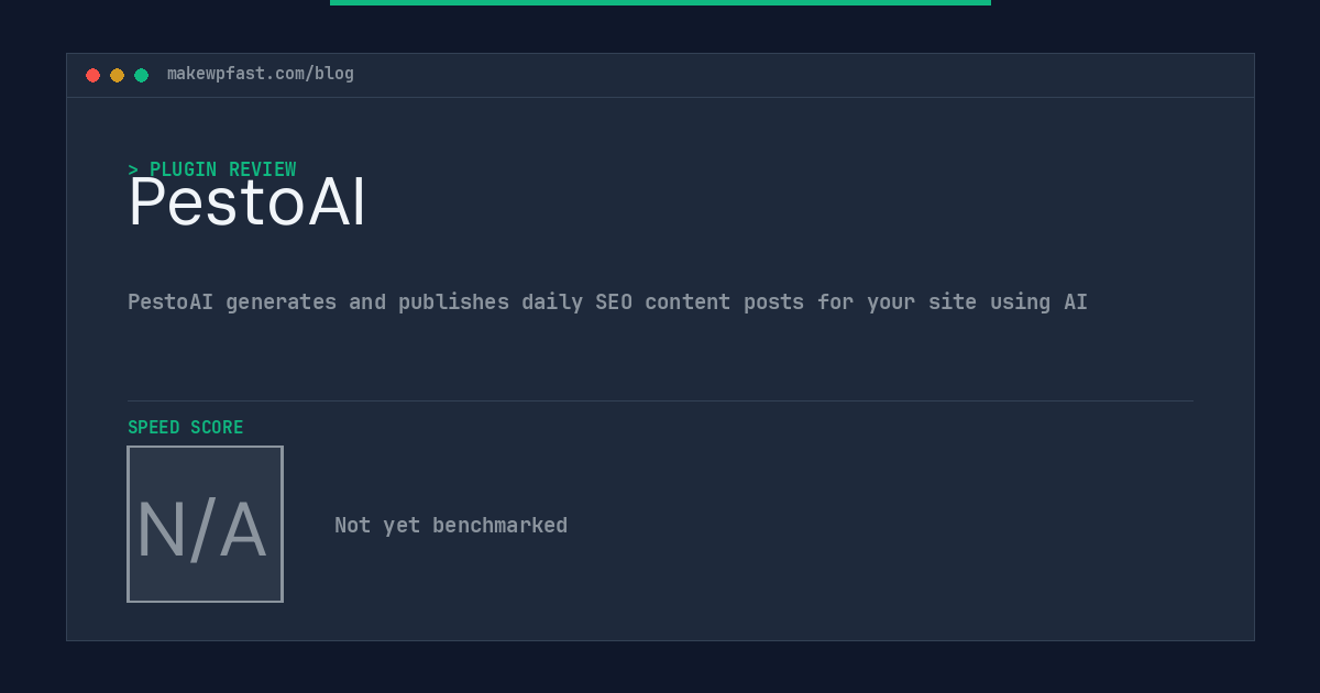 PestoAI - MakeWPFast