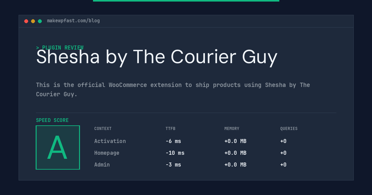 Shesha by The Courier Guy - MakeWPFast