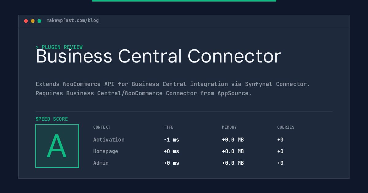 Business Central Connector - MakeWPFast