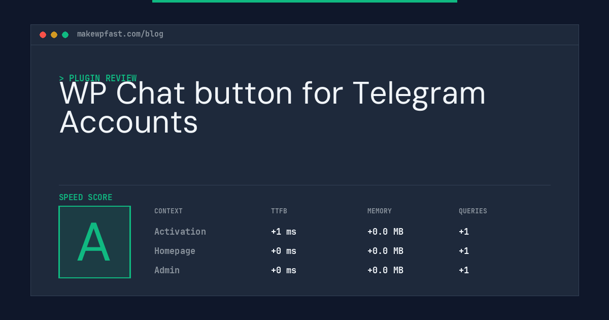 WP Chat button for Telegram Accounts - MakeWPFast