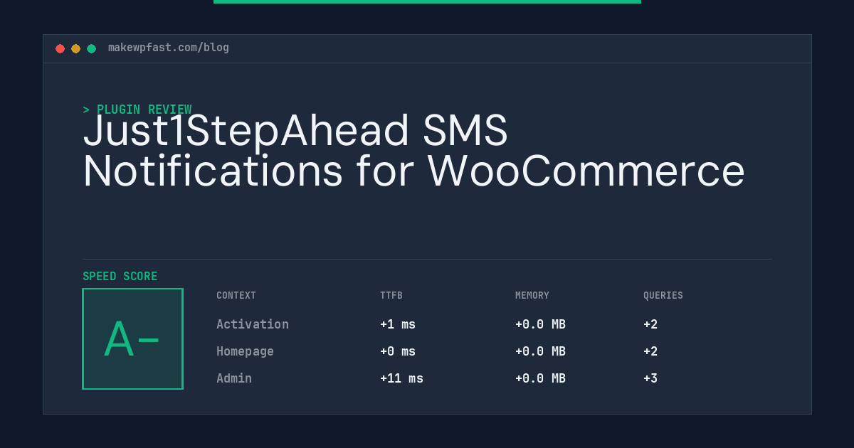 Just1StepAhead SMS Notifications for WooCommerce - MakeWPFast