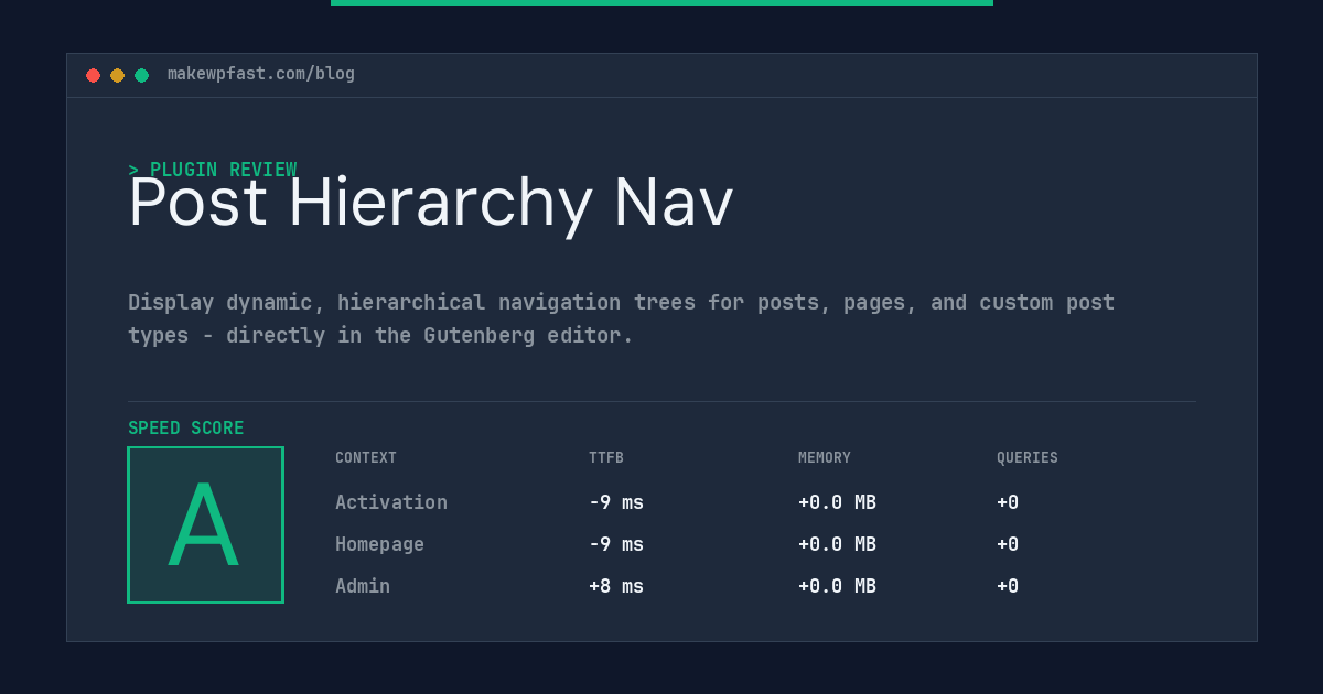 Post Hierarchy Nav - MakeWPFast