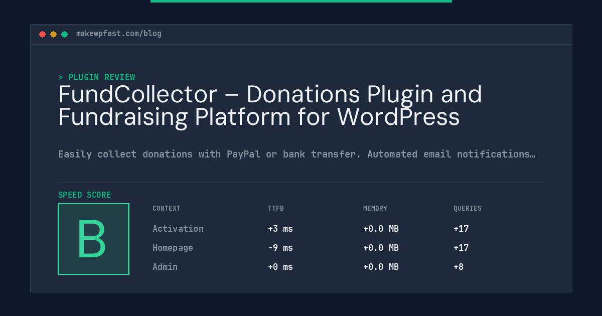 FundCollector – Donations Plugin and Fundraising Platform for WordPress - MakeWPFast