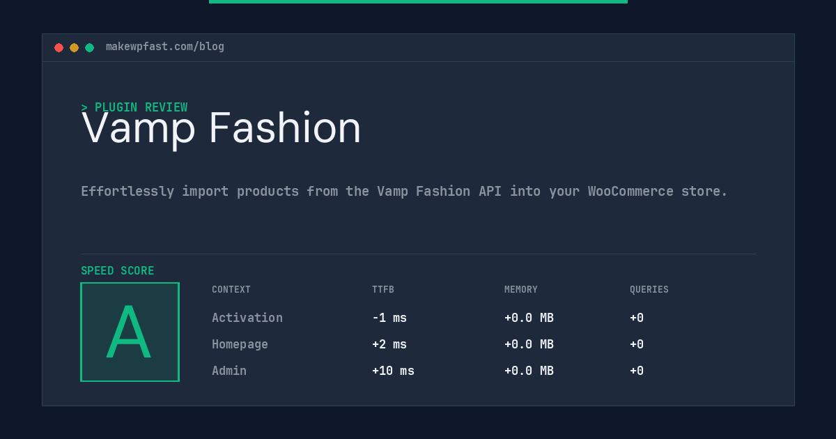 Vamp Fashion - MakeWPFast