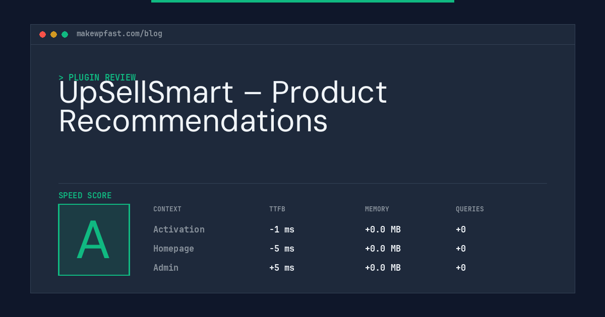 UpSellSmart – Product Recommendations - MakeWPFast