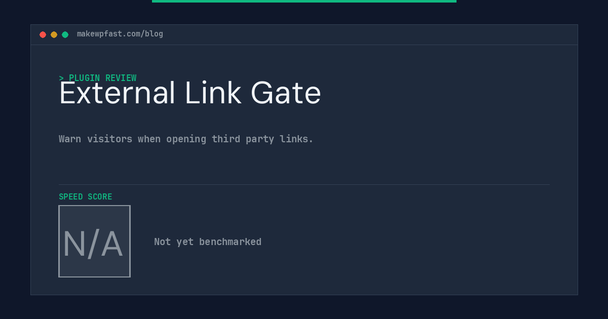 External Link Gate - MakeWPFast