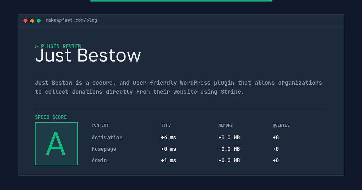 Just Bestow - MakeWPFast