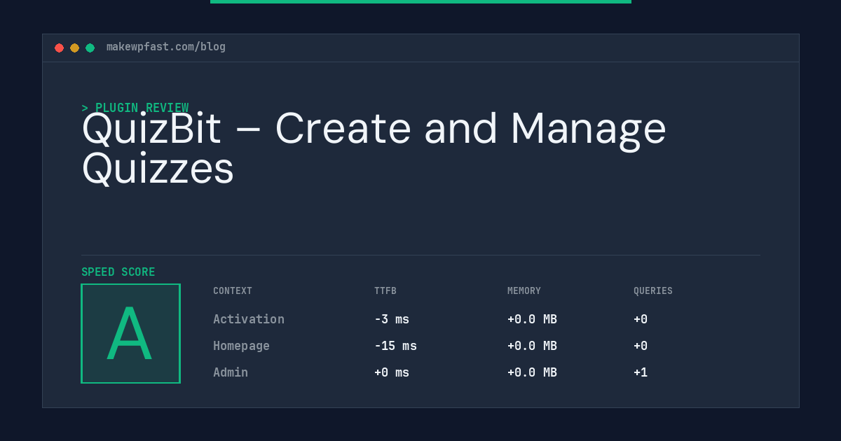 QuizBit – Create and Manage Quizzes - MakeWPFast