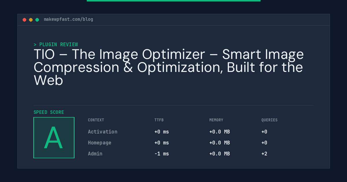 TIO – The Image Optimizer – Smart Image Compression & Optimization, Built for the Web - MakeWPFast