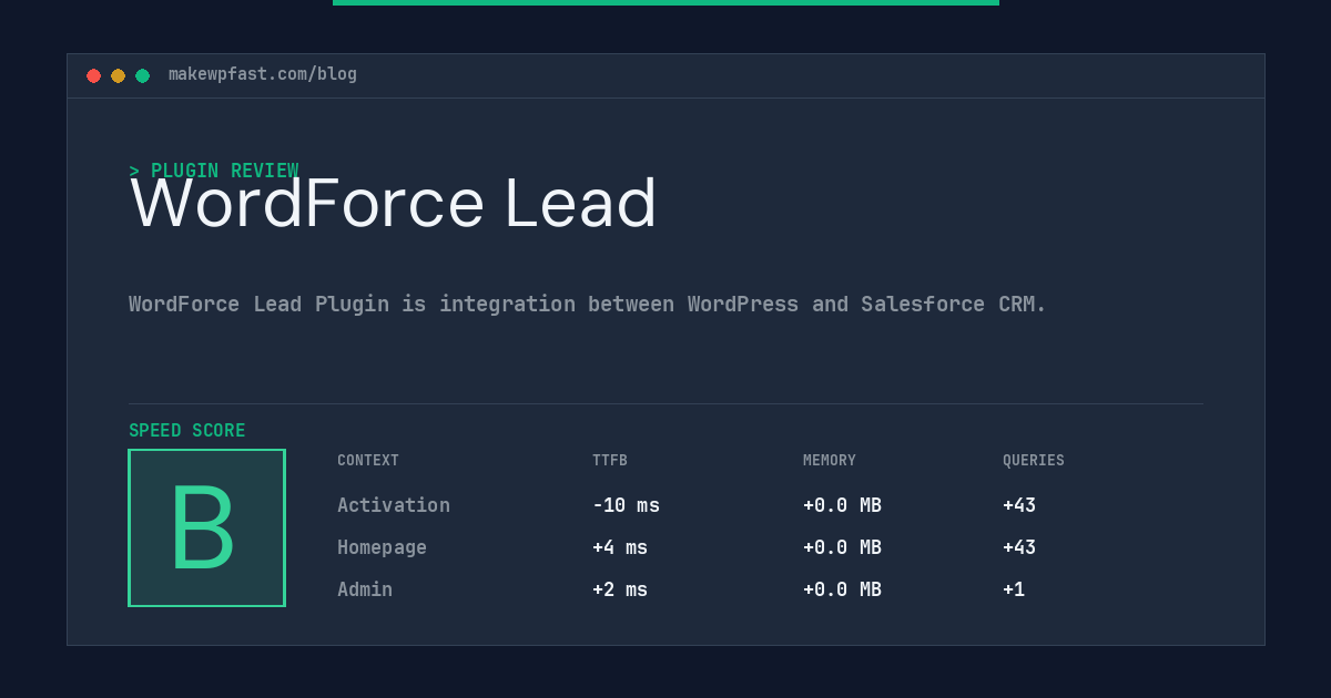 WordForce Lead - MakeWPFast