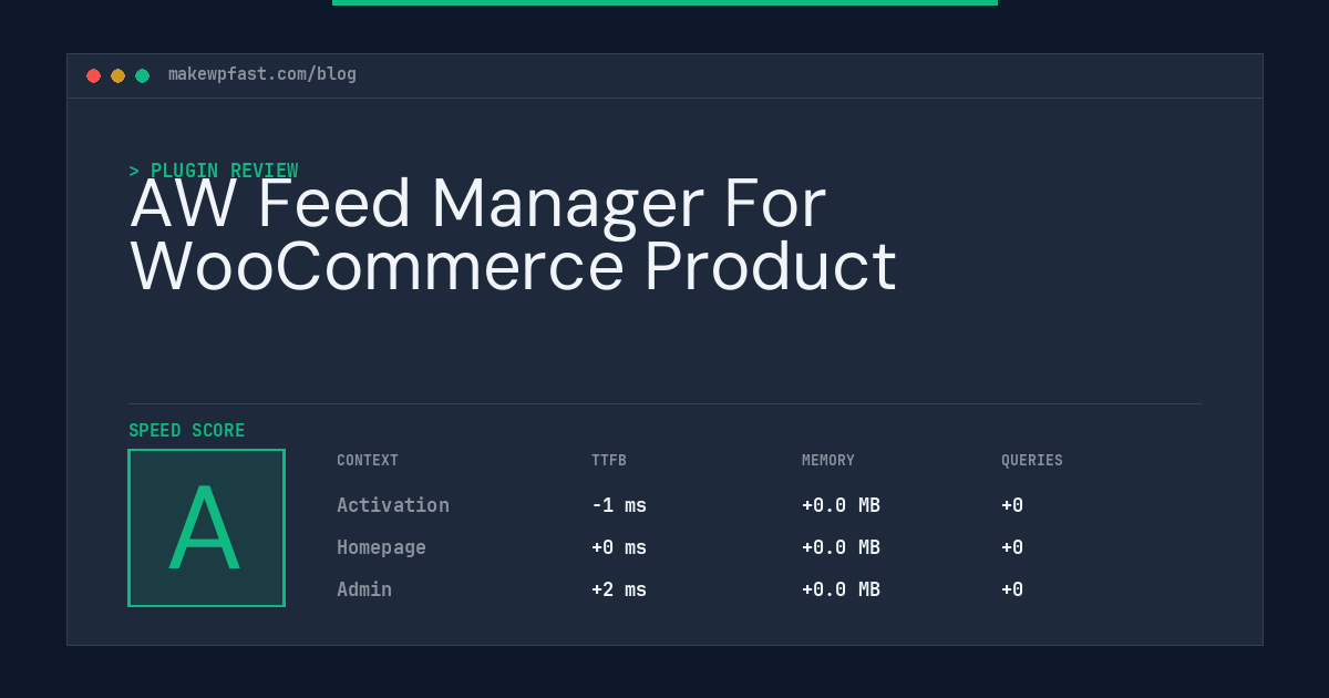 AW Feed Manager For WooCommerce Product - MakeWPFast