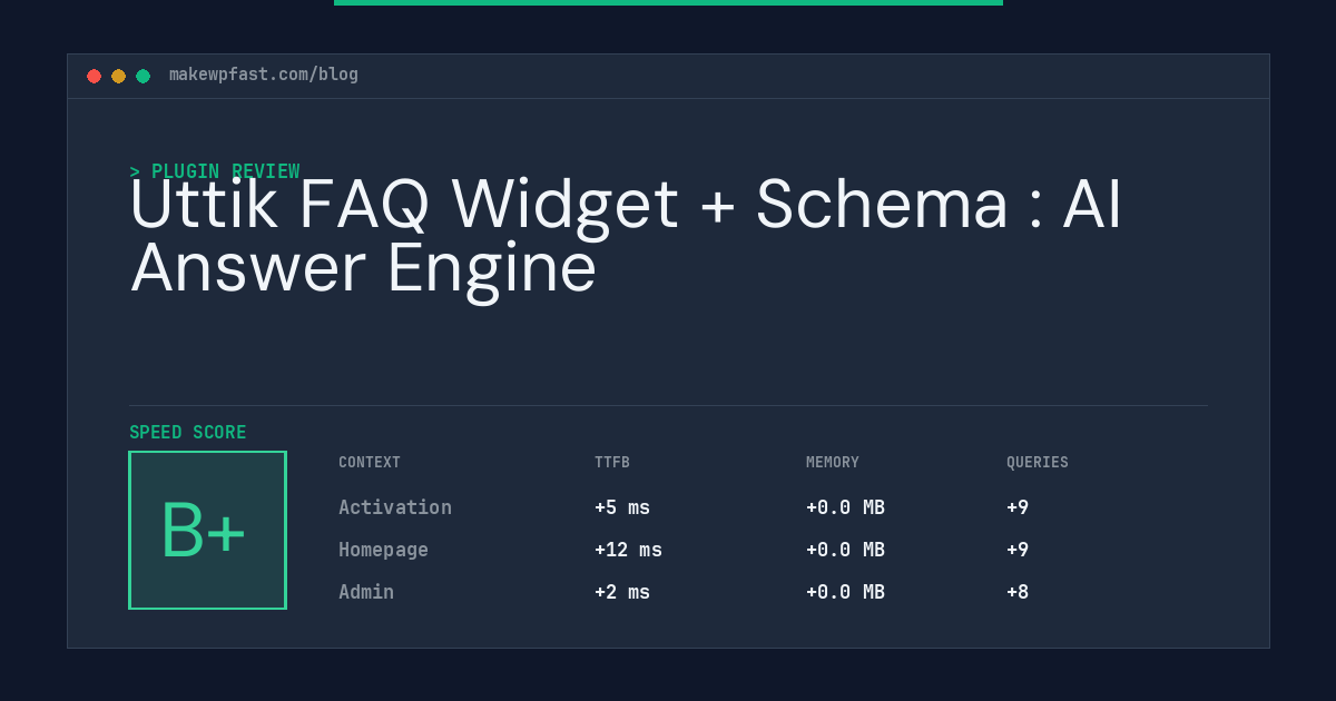 Uttik FAQ Widget + Schema : AI Answer Engine - MakeWPFast