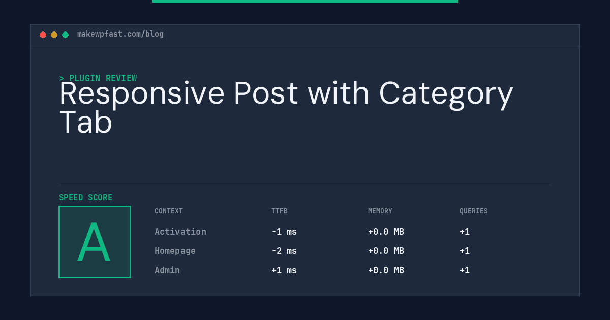 Responsive Post with Category Tab - MakeWPFast