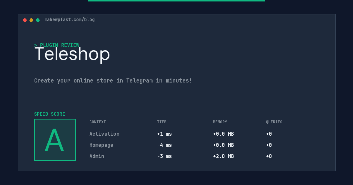 Teleshop - MakeWPFast