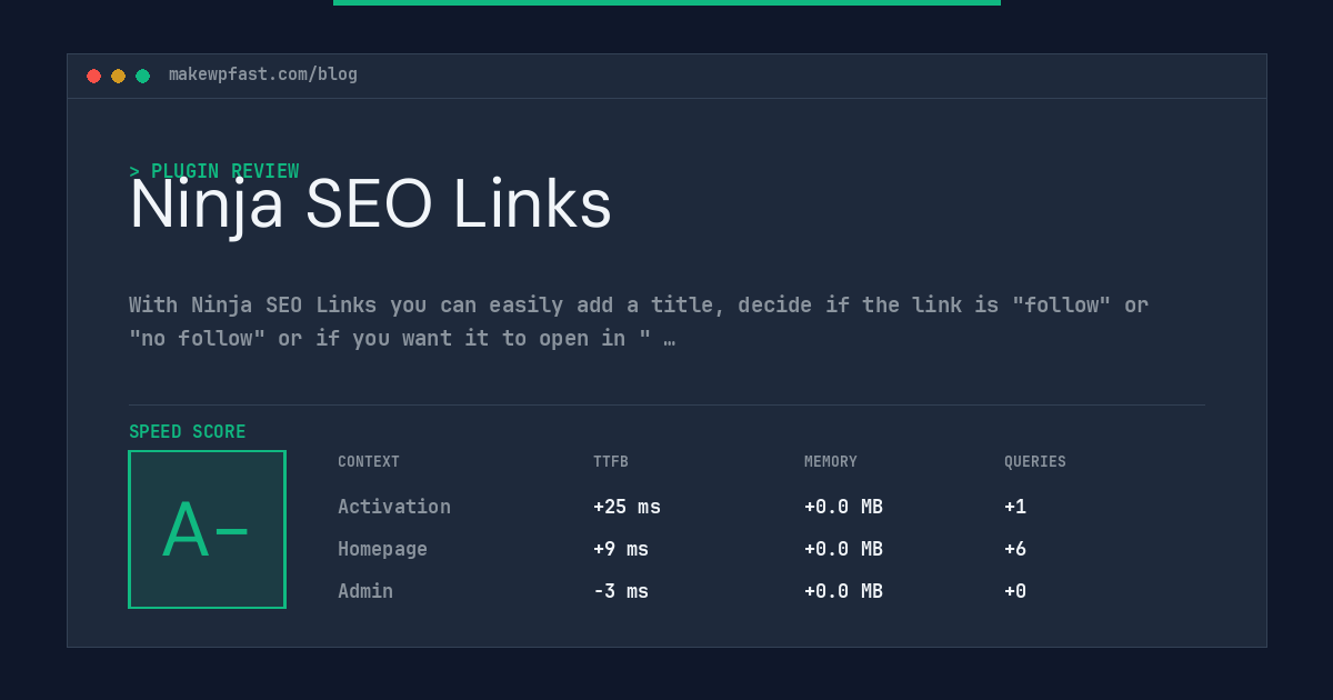 Ninja SEO Links - MakeWPFast