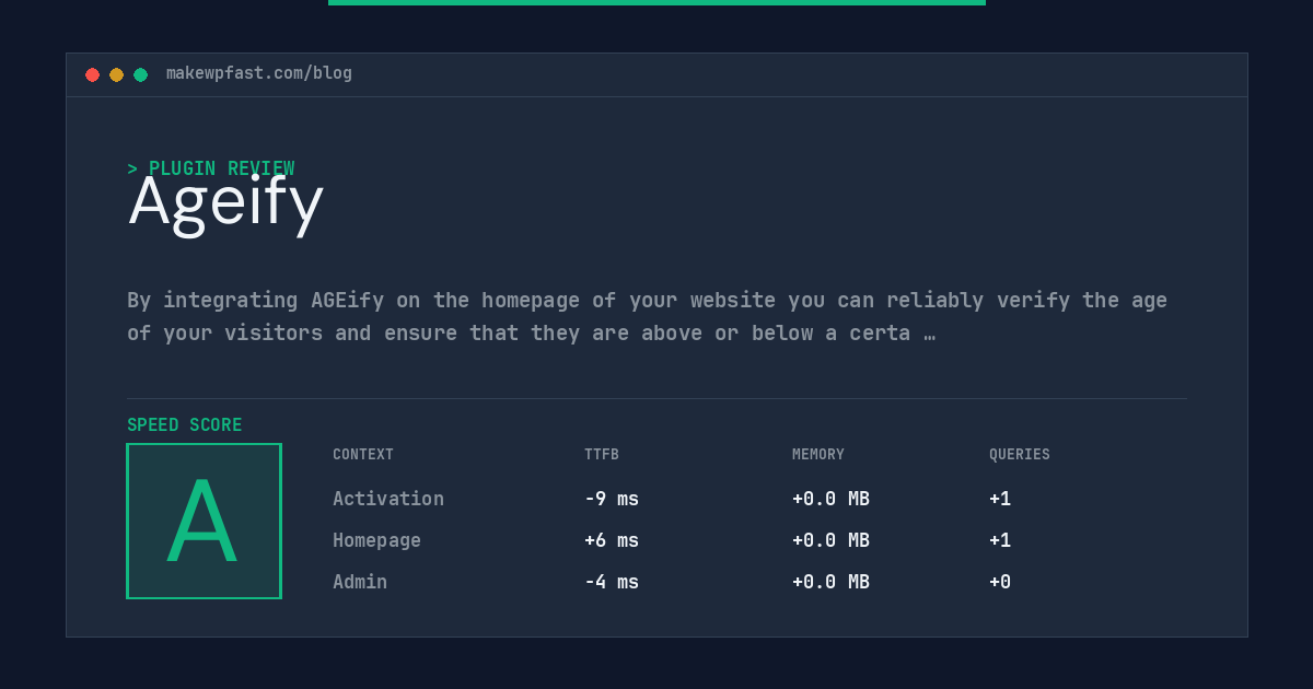 Ageify - MakeWPFast