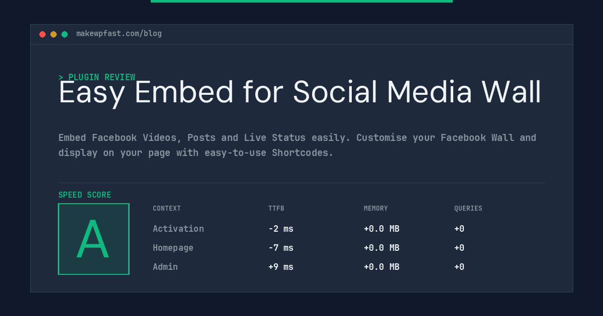 Easy Embed for Social Media Wall - MakeWPFast