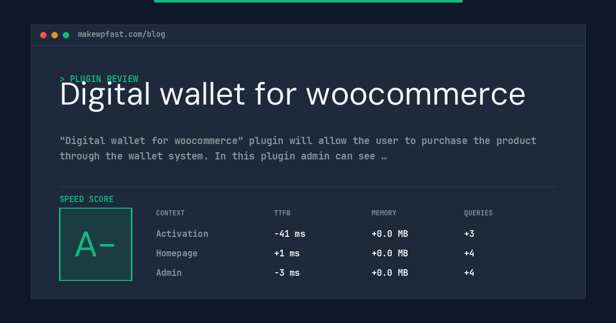 Digital wallet for woocommerce - MakeWPFast