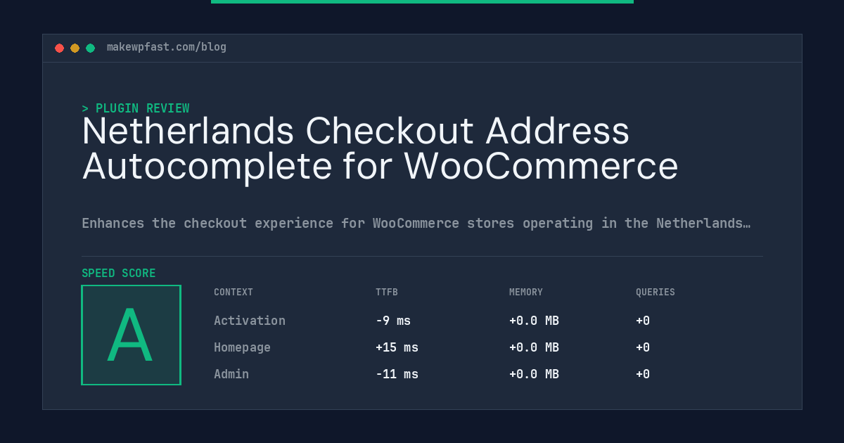 Netherlands Checkout Address Autocomplete for WooCommerce - MakeWPFast