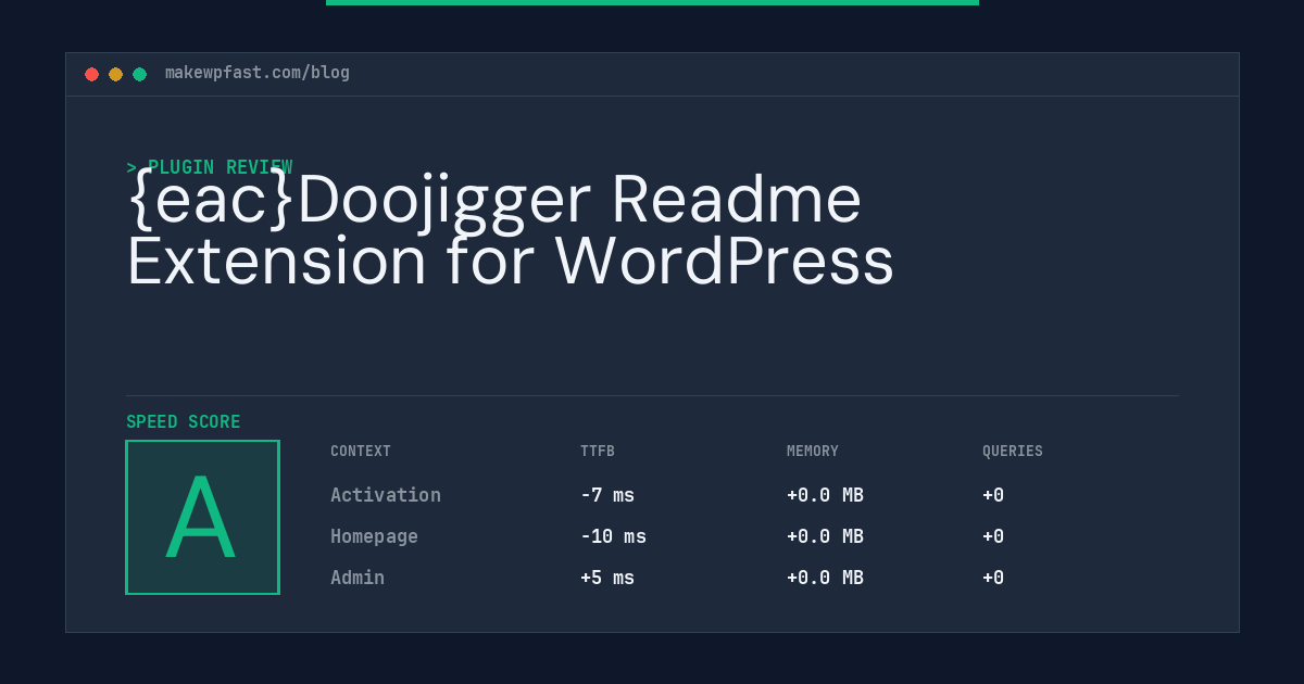 {eac}Doojigger Readme Extension for WordPress - MakeWPFast