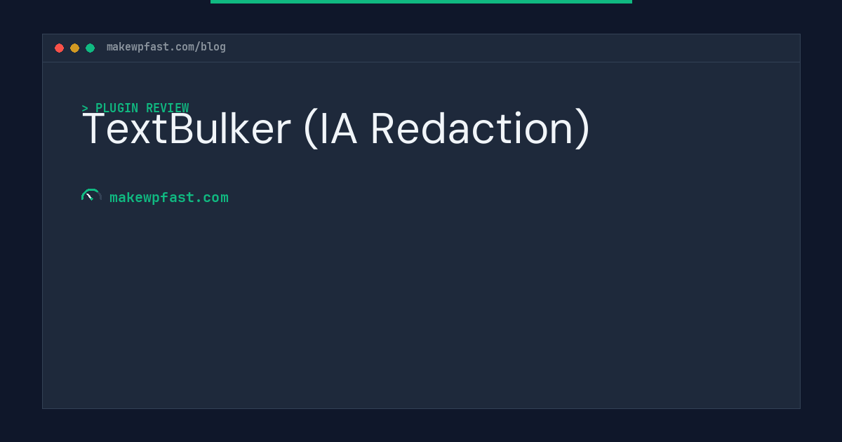 TextBulker (IA Redaction) - MakeWPFast