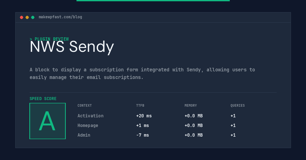 NWS Sendy - MakeWPFast