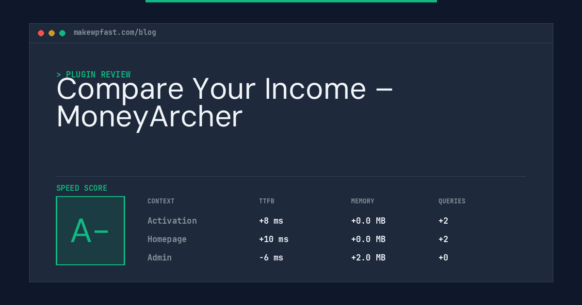 Compare Your Income – MoneyArcher - MakeWPFast