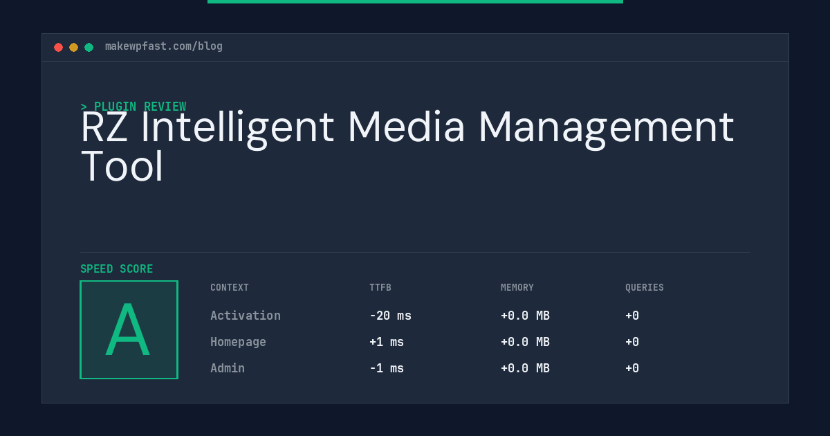 RZ Intelligent Media Management Tool - MakeWPFast