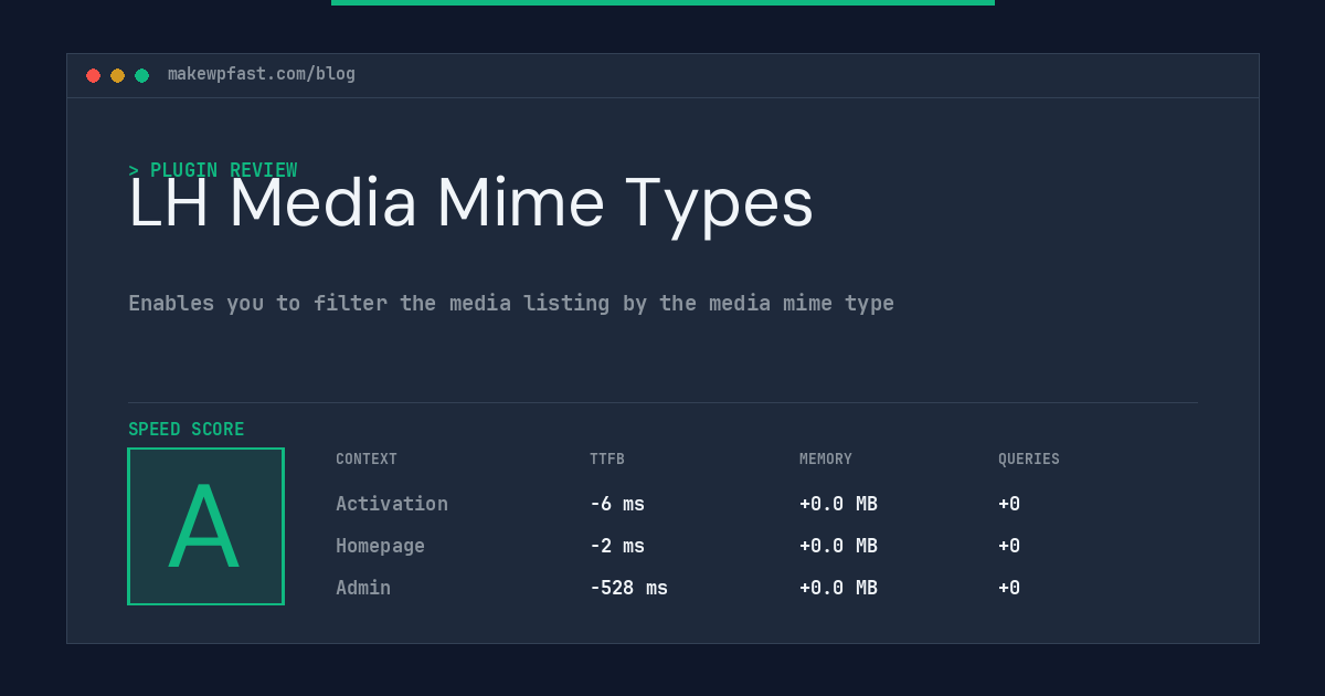 LH Media Mime Types - MakeWPFast