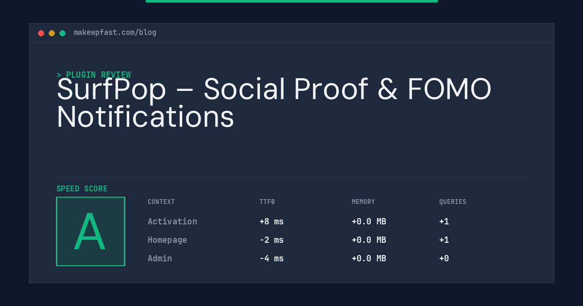 SurfPop – Social Proof & FOMO Notifications - MakeWPFast