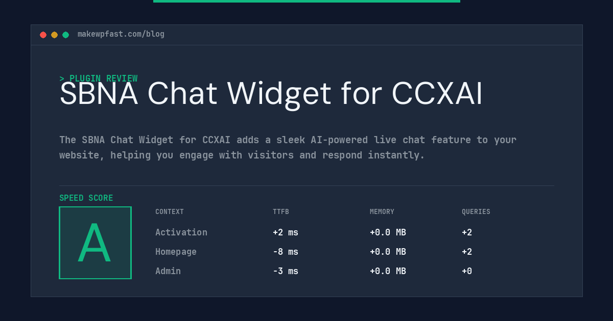 SBNA Chat Widget for CCXAI - MakeWPFast