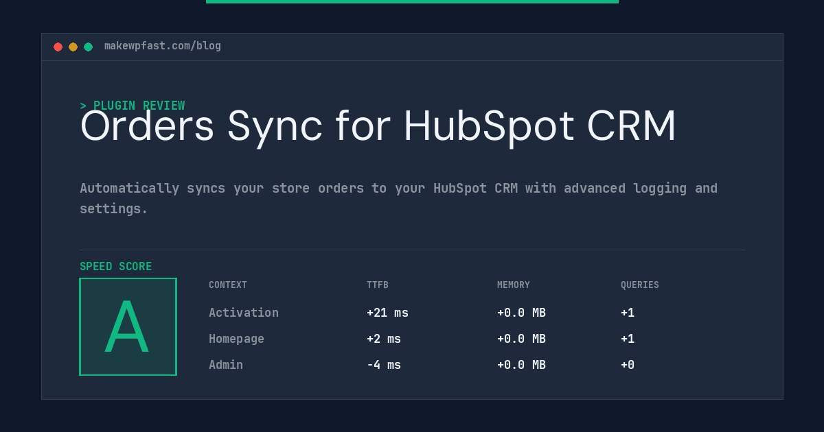 Orders Sync for HubSpot CRM - MakeWPFast