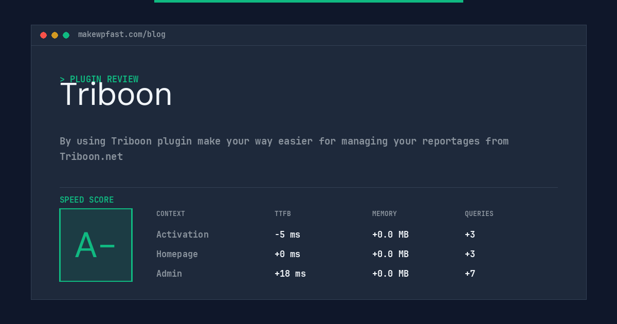 Triboon - MakeWPFast