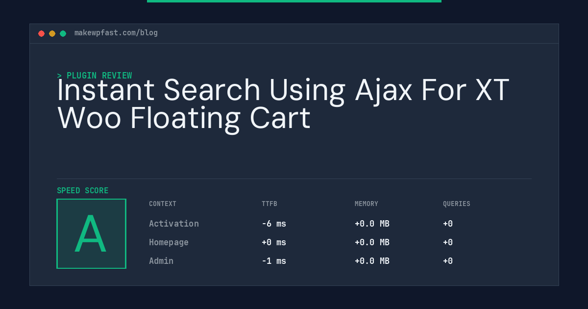 Instant Search Using Ajax For XT Woo Floating Cart - MakeWPFast