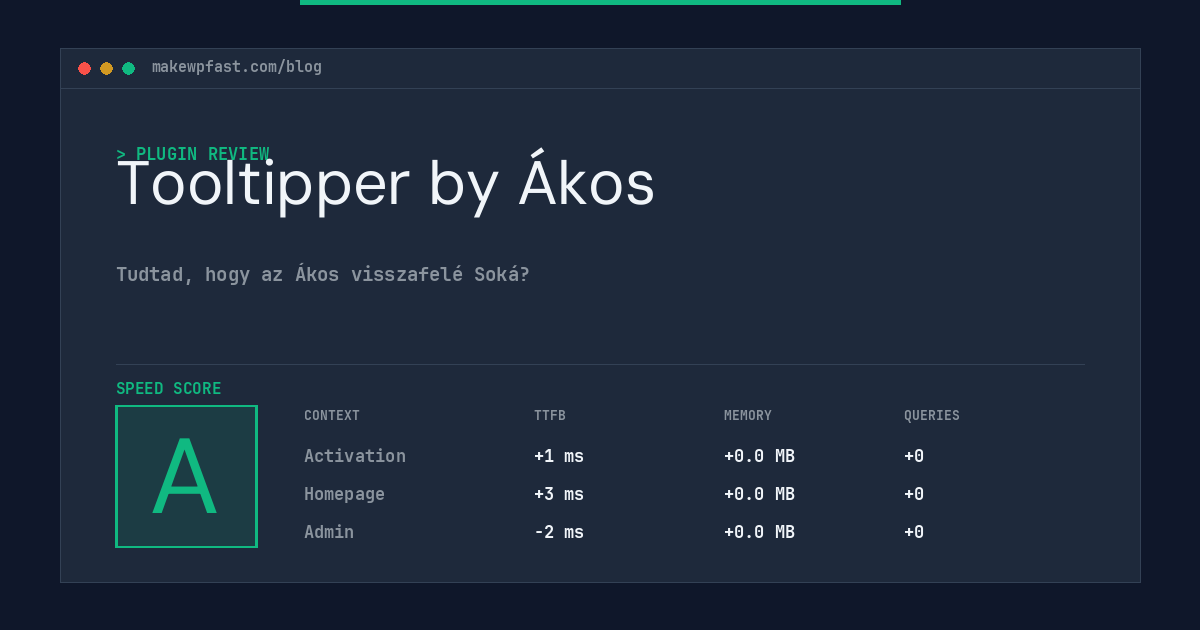 Tooltipper by Ákos - MakeWPFast