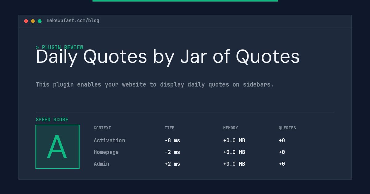 Daily Quotes by Jar of Quotes - MakeWPFast