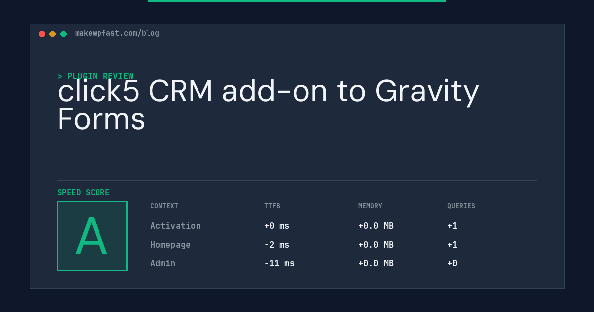 click5 CRM add-on to Gravity Forms - MakeWPFast