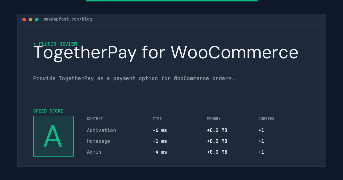 TogetherPay for WooCommerce - MakeWPFast