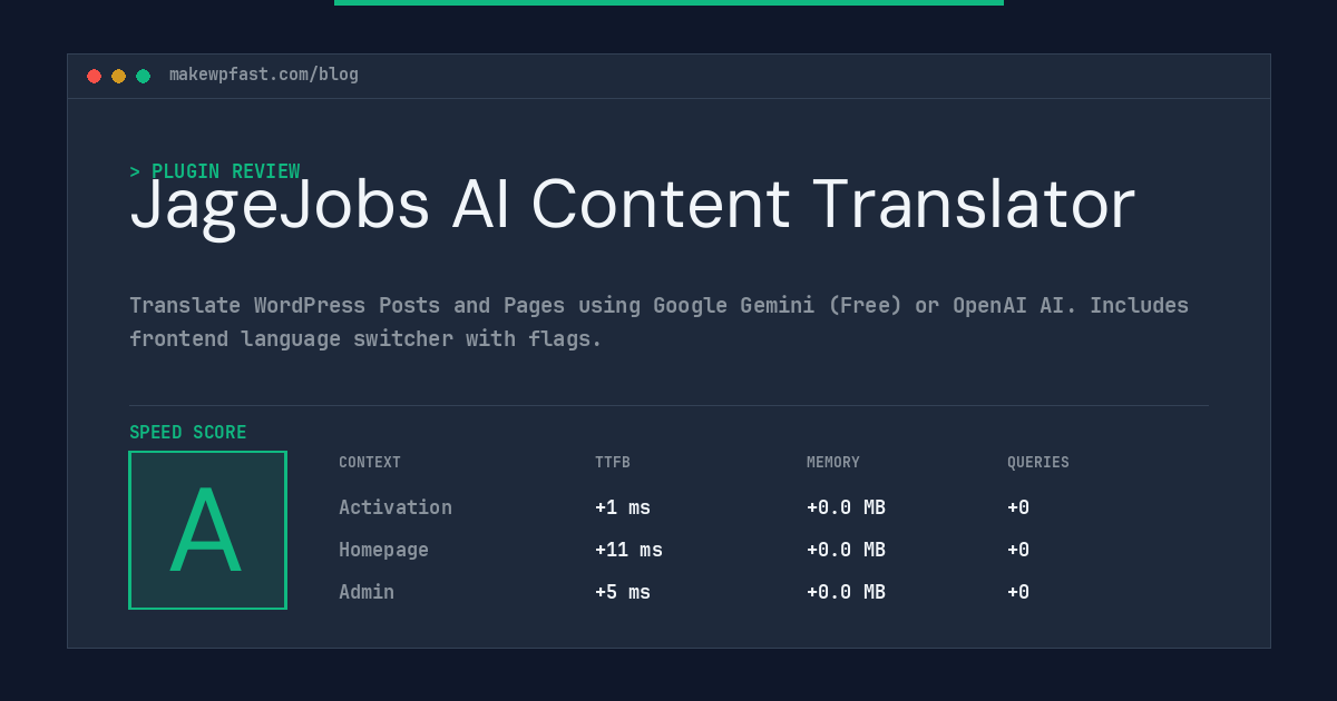 JageJobs AI Content Translator - MakeWPFast