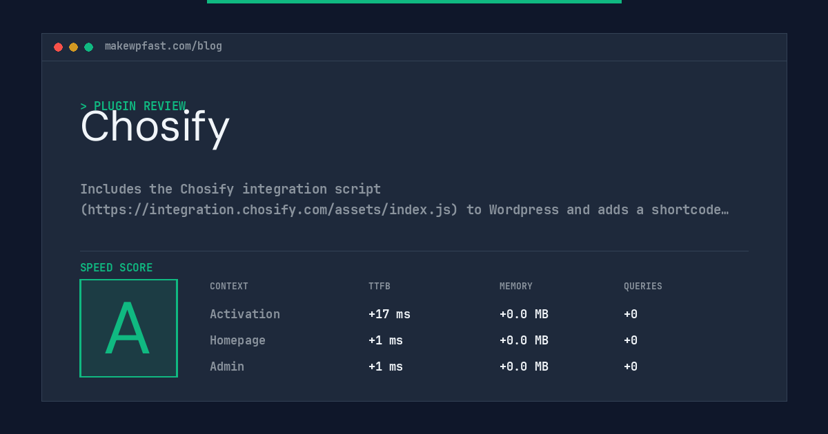 Chosify - MakeWPFast