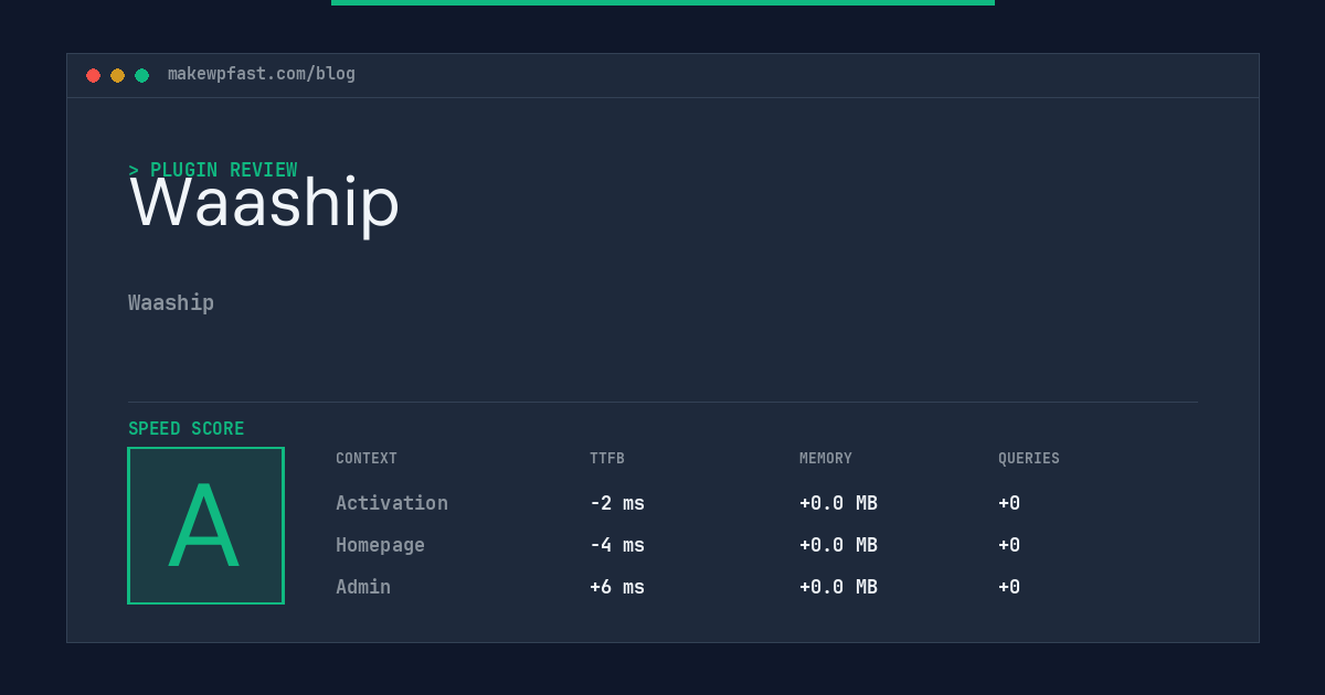 Waaship - MakeWPFast