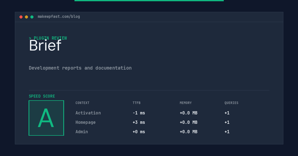 Brief - MakeWPFast