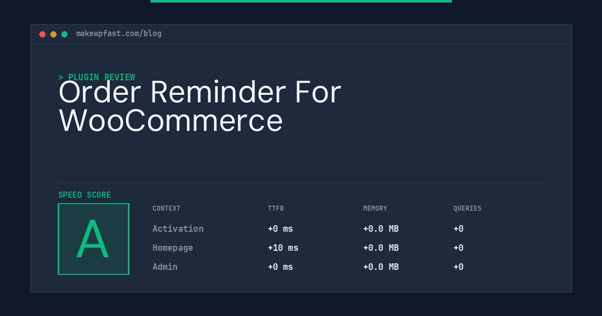 Order Reminder For WooCommerce - MakeWPFast