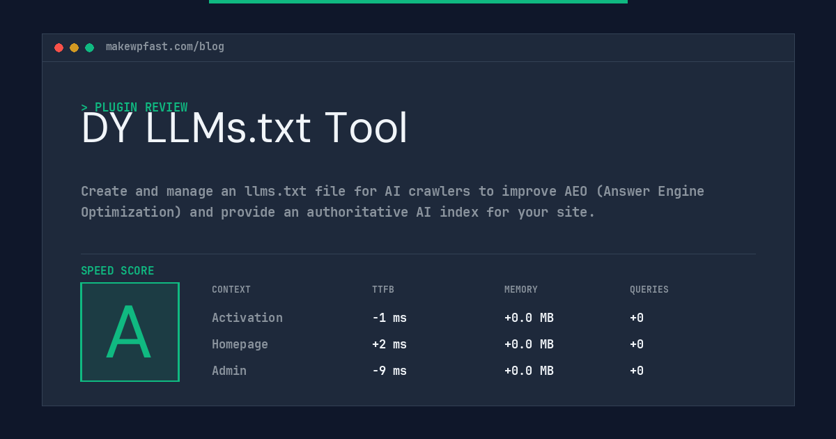 DY LLMs.txt Tool - MakeWPFast