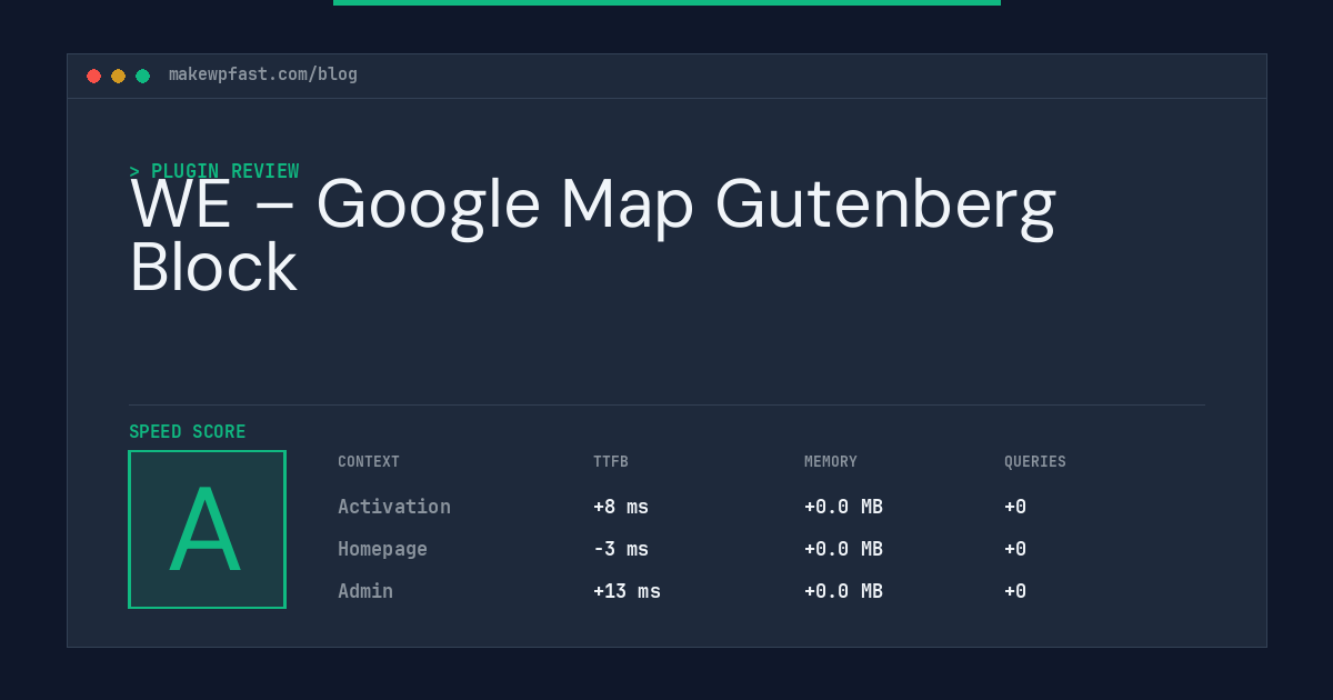 WE – Google Map Gutenberg Block - MakeWPFast